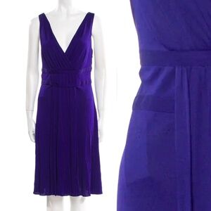 Moschino Silk blend Deep Purple V-neck Grecian dress 12